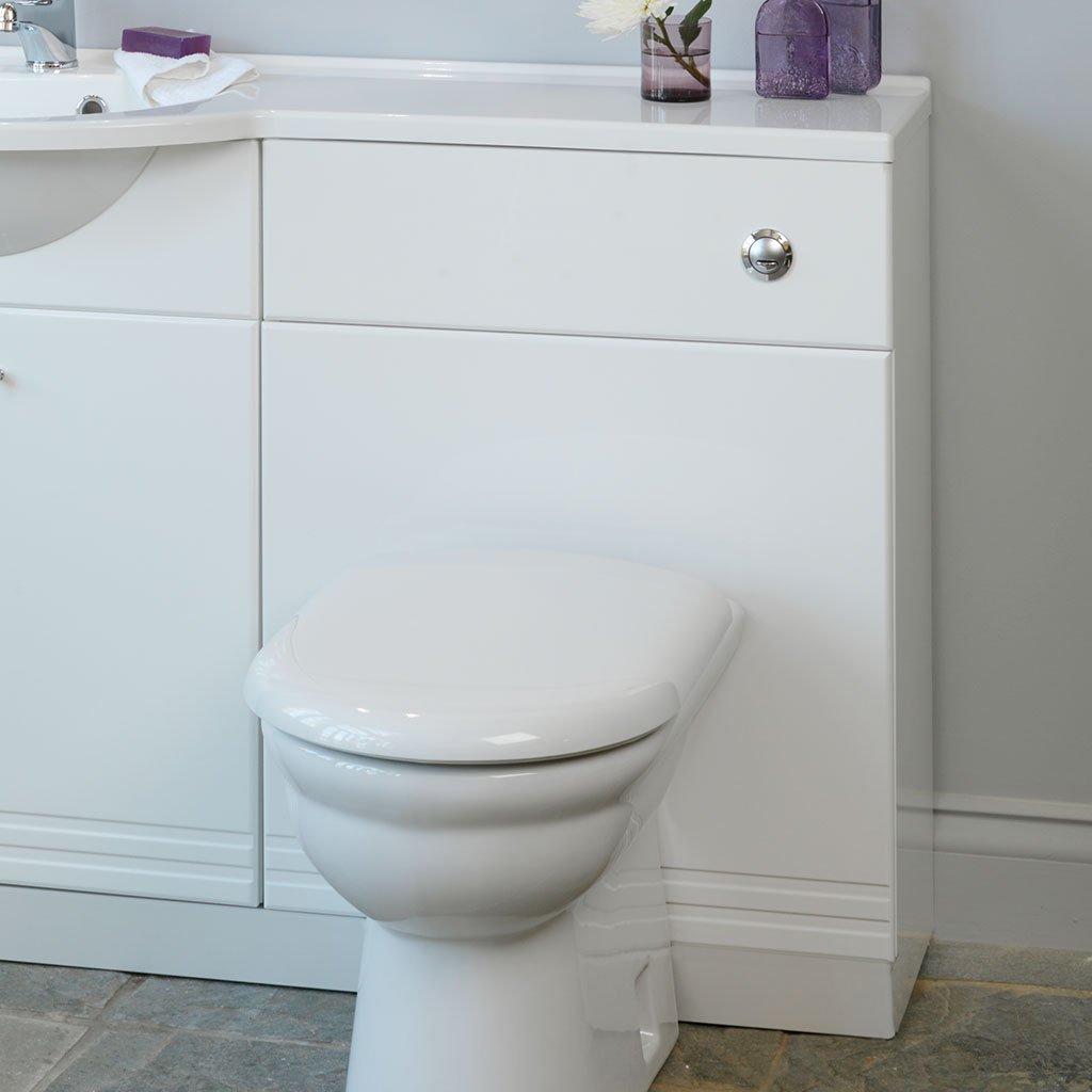 Bonito 60cm (W) x 305cm (D) WC Unit - White