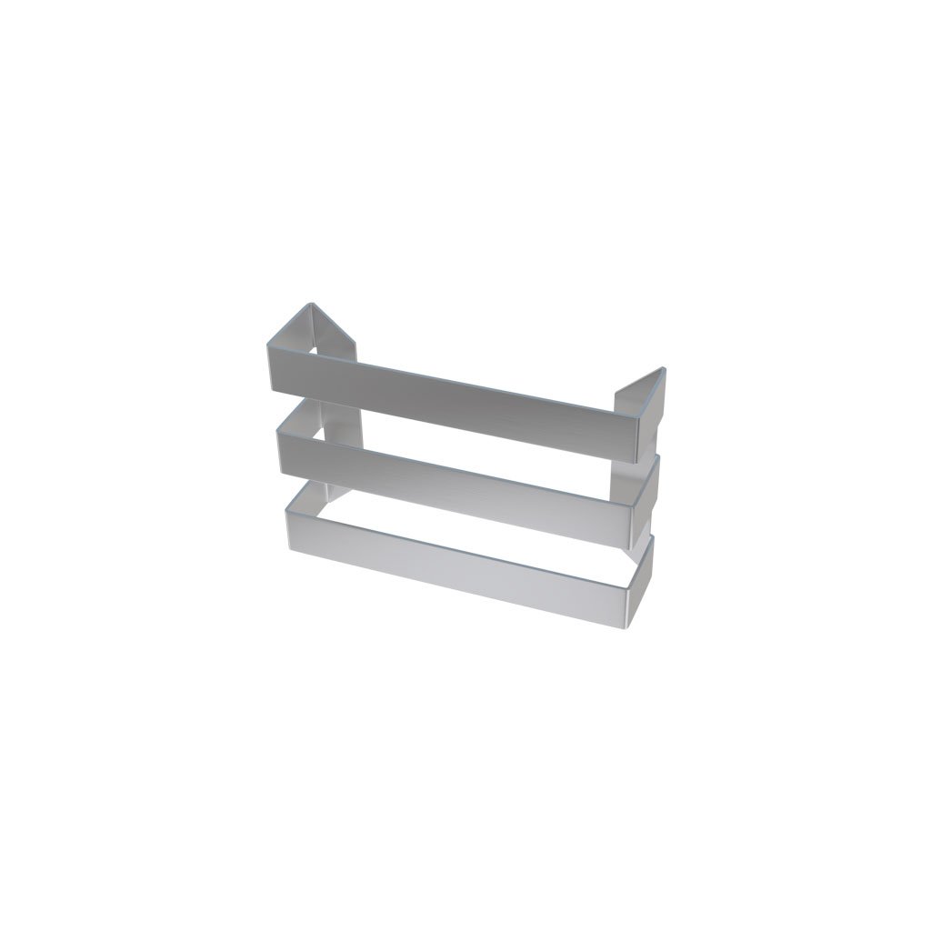 Flat Triple Towel Hanger 280mm Brushed Stainless Steel