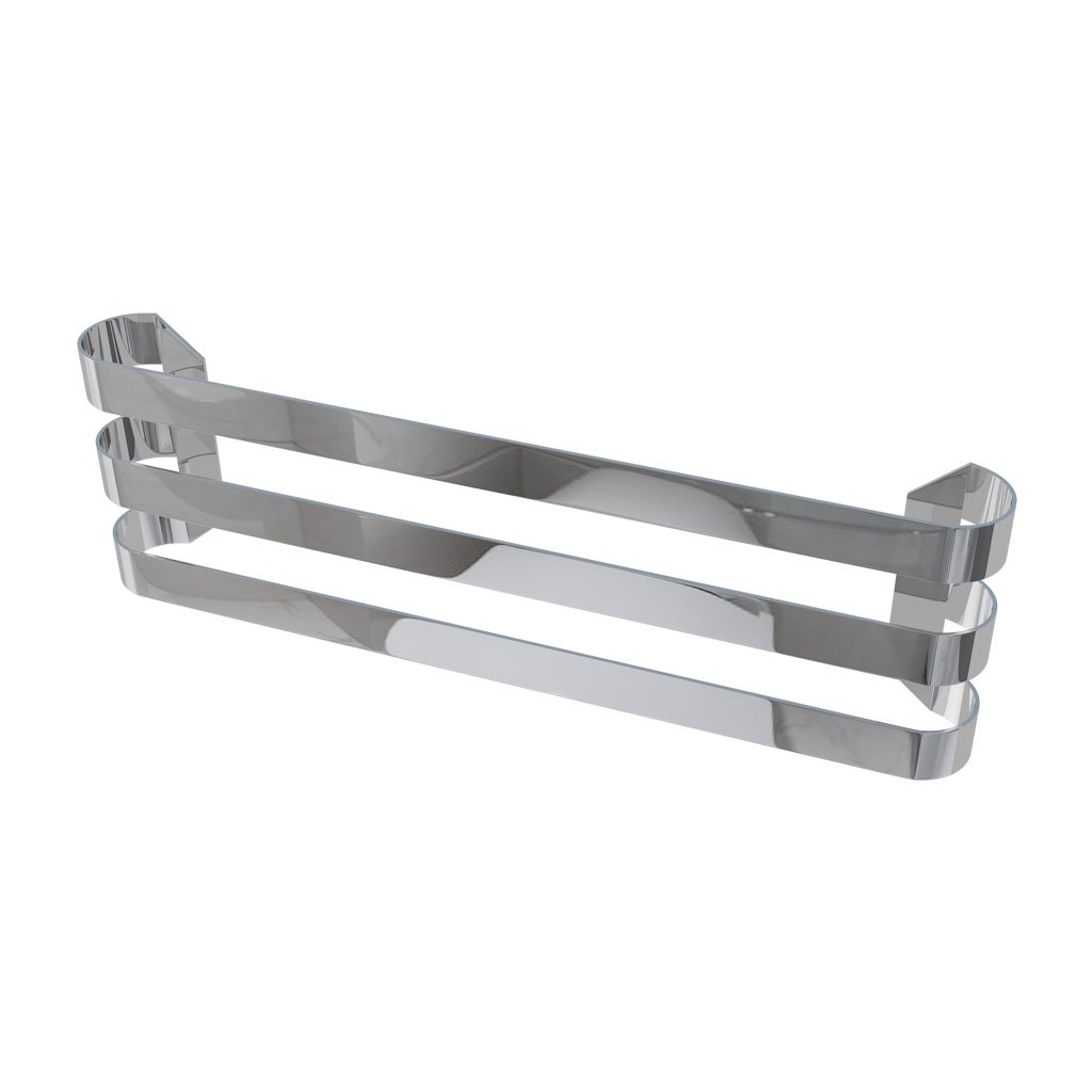 Curved Triple Towel Hanger 565mm Polished Stainless Steel