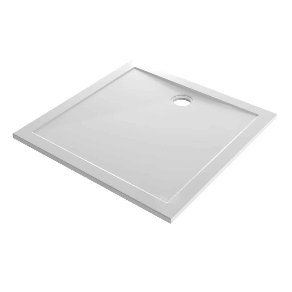  Corsair 700 x 700mm Square 25mm Shower Tray - White 