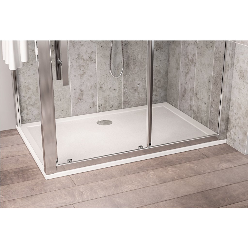  Corsair 1000 x 760mm 25mm Rectangular Shower Tray White 