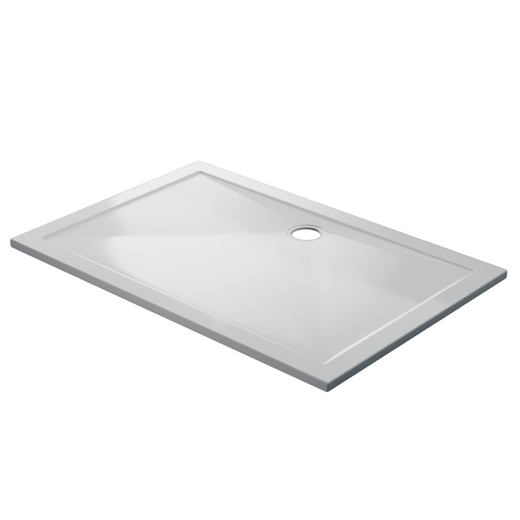  Corsair 1600 x 800mm 25mm Rectangular Shower Tray - White 