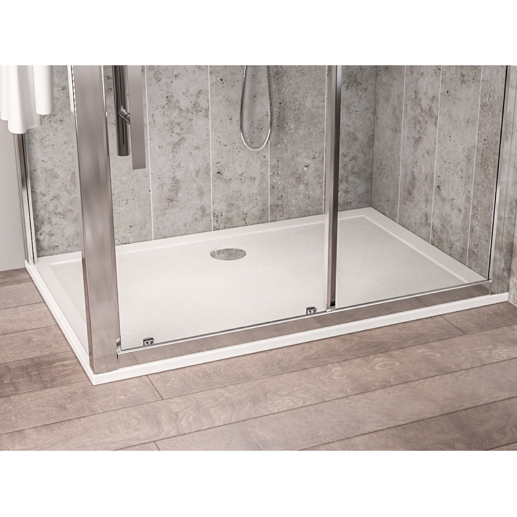  Corsair Anti-Slip 1000 x 900mm 25mm Rectangular Shower Tray - White 