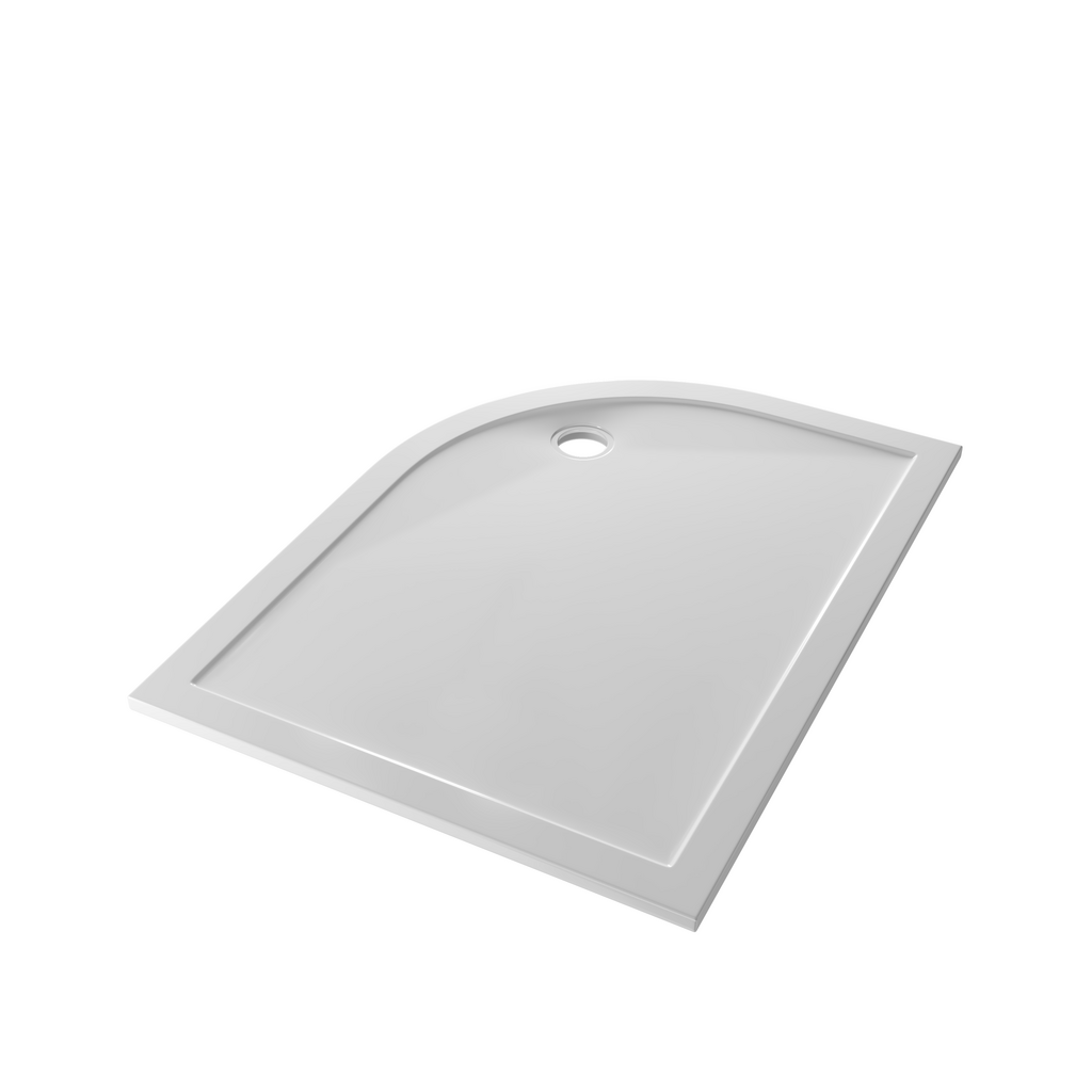  Corsair Anti-Slip 1100 x 800mm Offset Quad Left Hand (LH) 25mm Shower Tray - White 