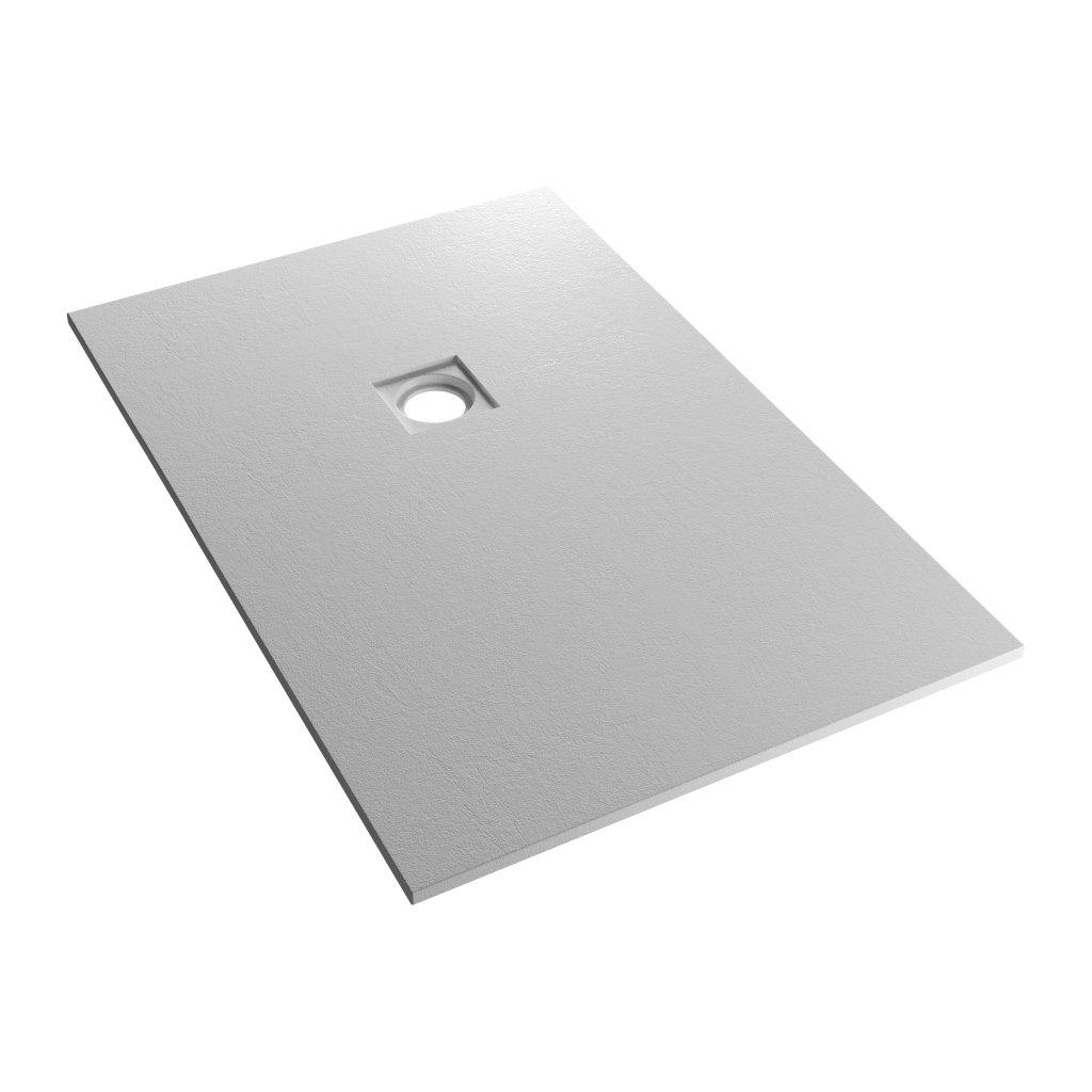  Crossland  1000 x 800mm Rectangular Shower Tray with Slate Finish - Grey