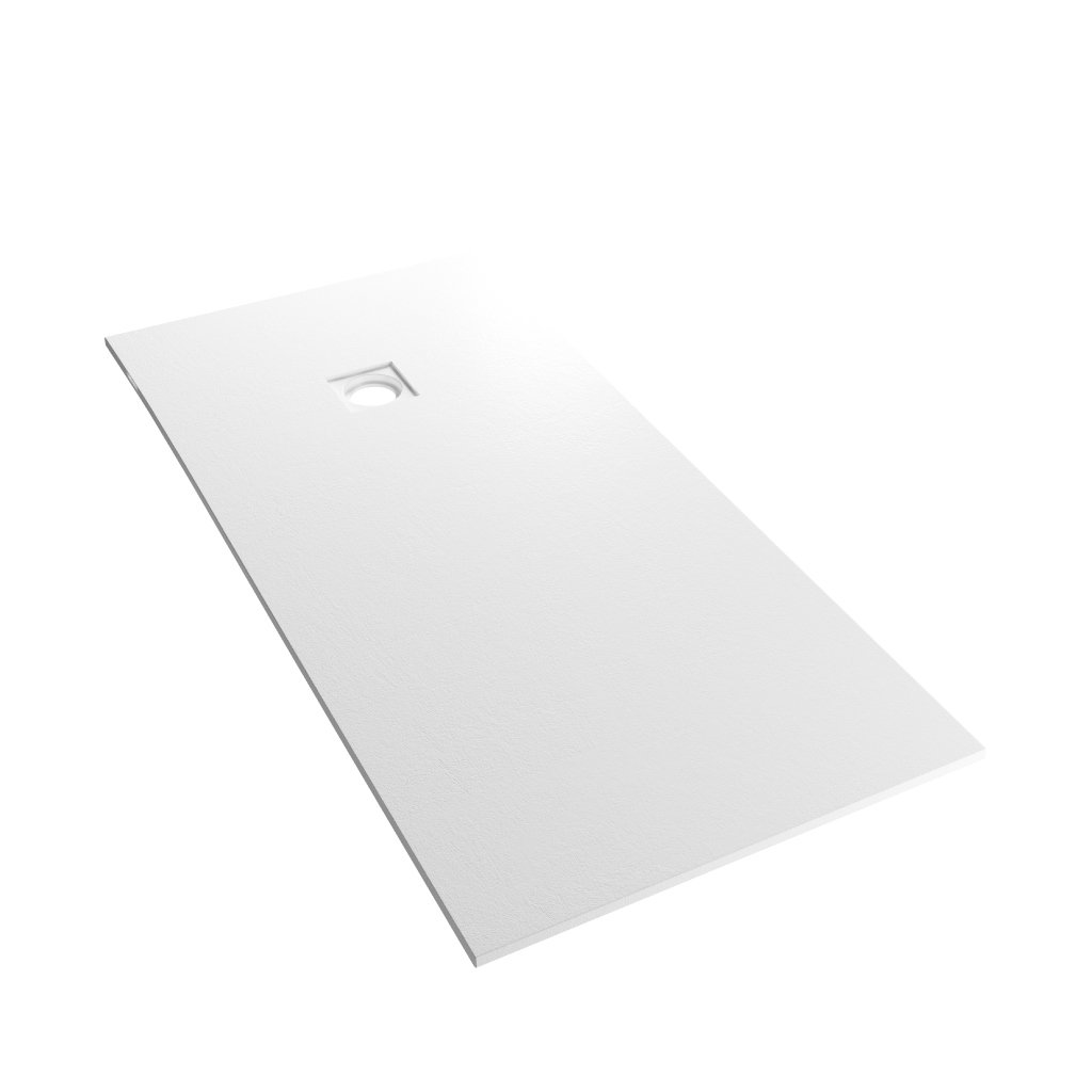  Crossland  1600 x 900mm Rectangular Shower Tray with Slate Finish - White