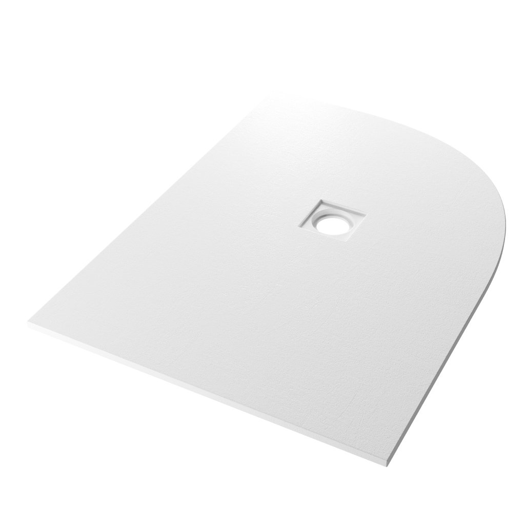  Crossland  1200 x 900mm Right Hand (RH) Offset Quad Shower Tray with Slate Finish - White