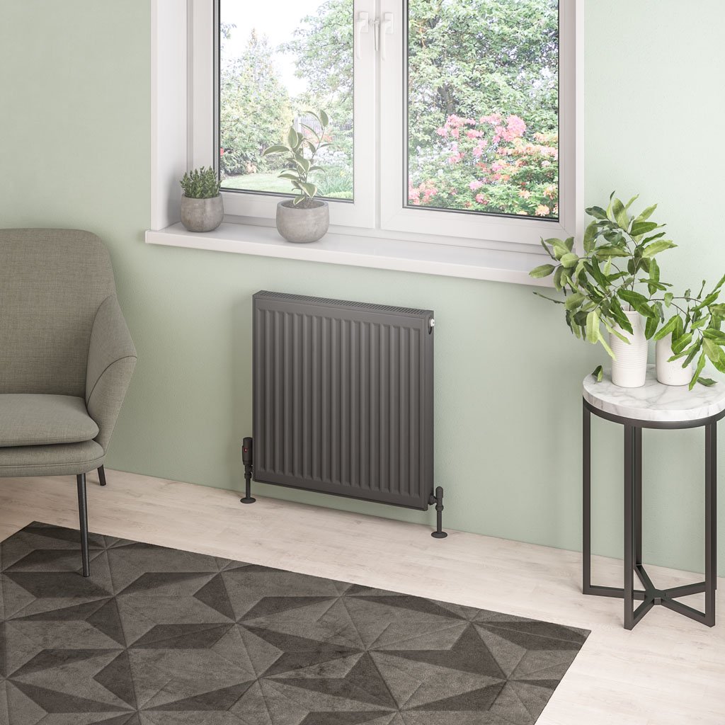 Type 21 Compact Panel Radiator 600 x 600 Matt Anthracite