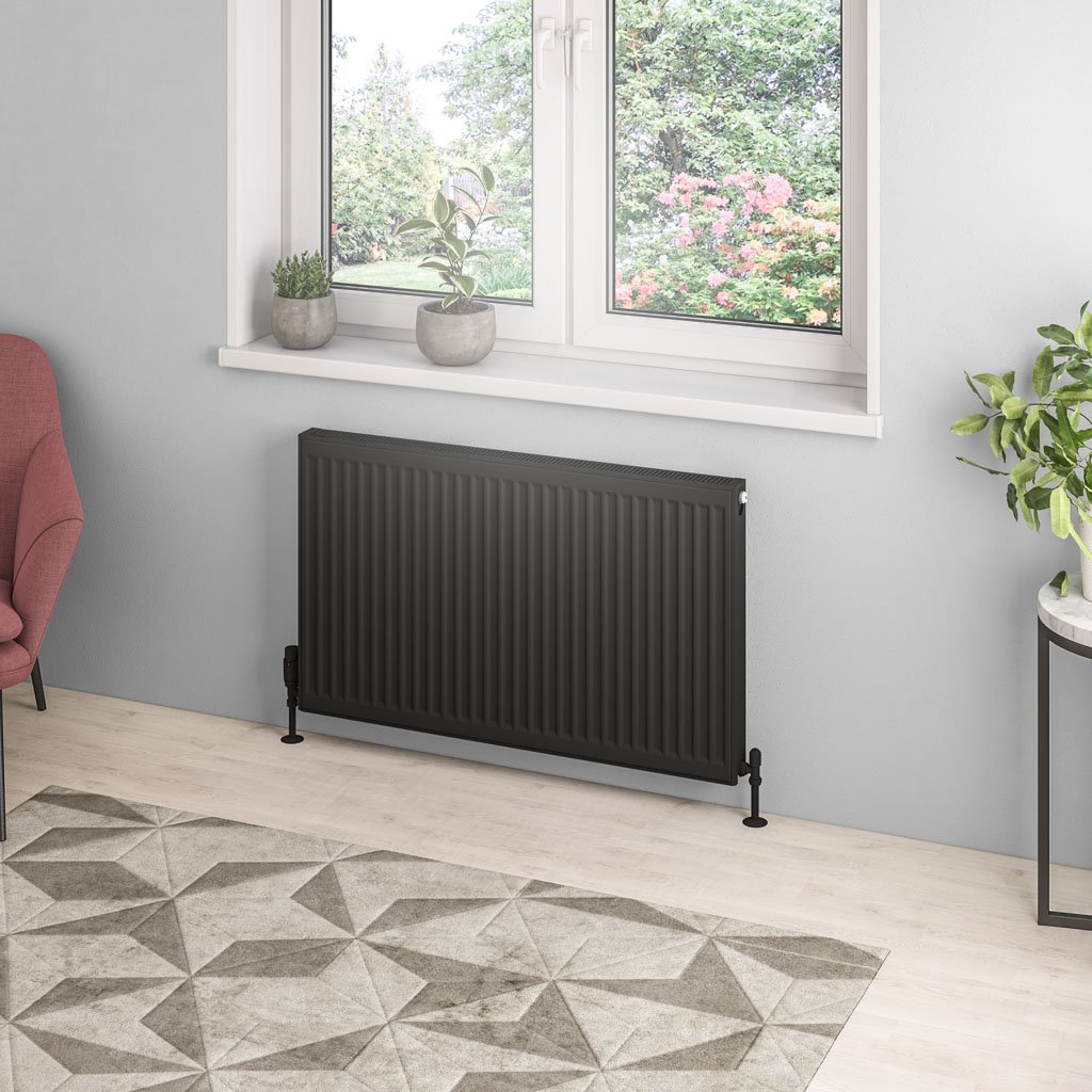 Type 21 Compact Panel Radiator 600 x 1000 Matt Black