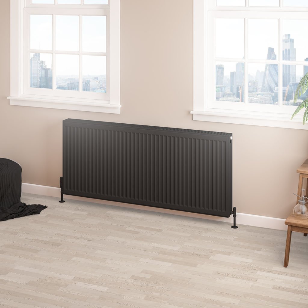 Type 22 Compact Panel Radiator 600 x 1400 Matt Black