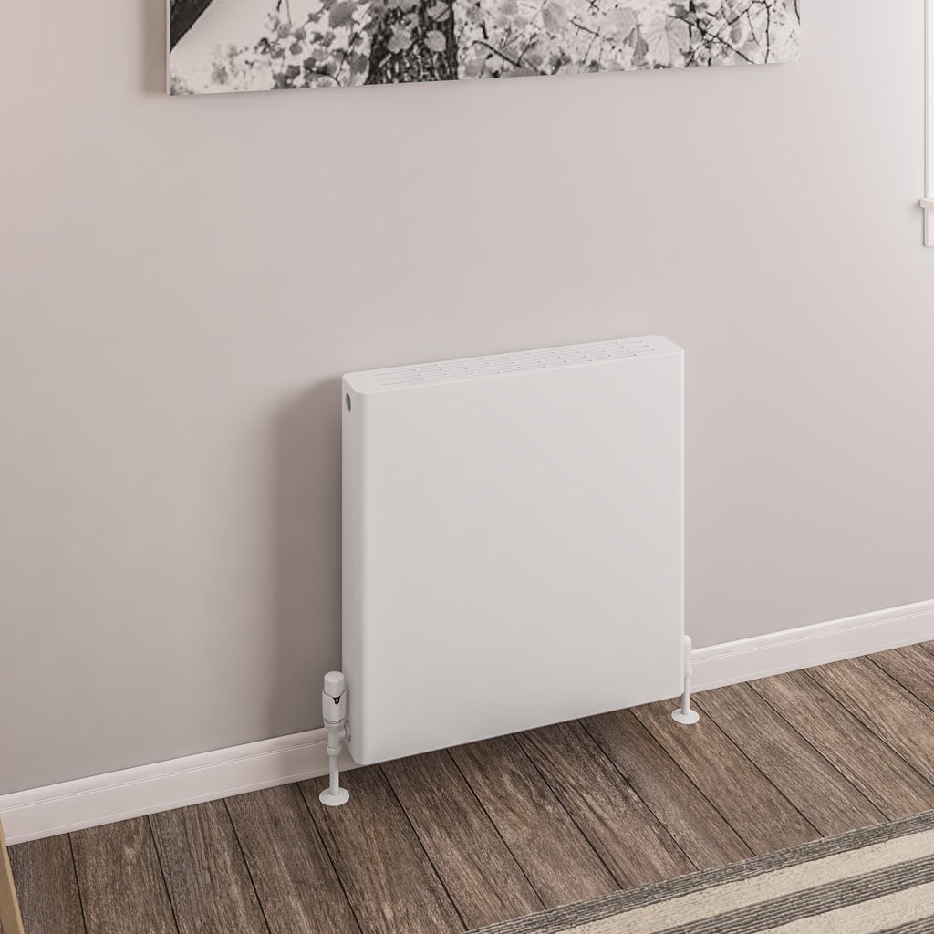 Keynsham Type 22 Panel Radiator 600 x 600 with Flat Designer Cover Gloss White