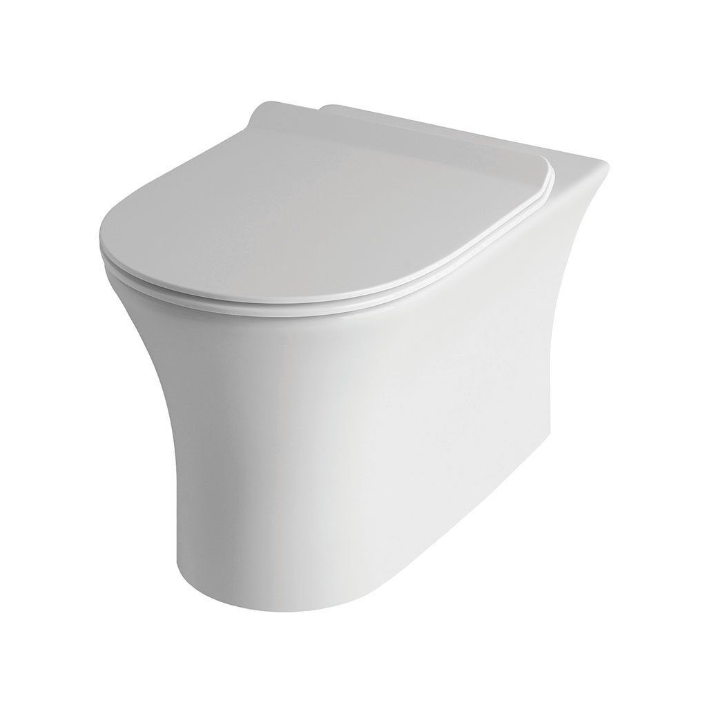 Northall Back To Wall WC Pan with Fixings - White