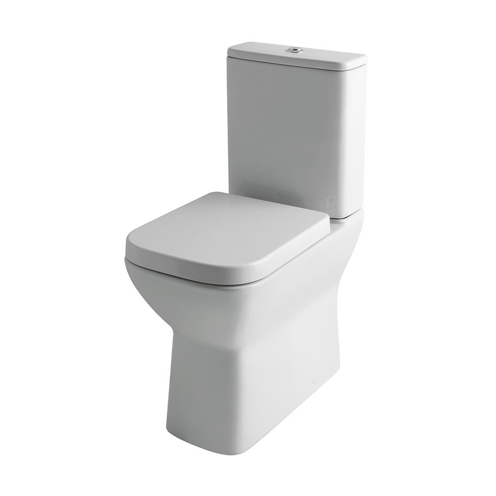 Collindale Comfort Height Close Coupled Back To Wall Rimless WC Pan with Fixings - White