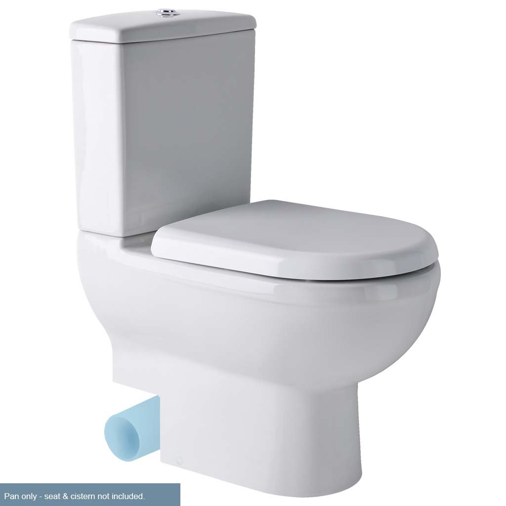 Dura Close Coupled Back To Wall Eco Vortex WC Pan with Right Hand Exit - White