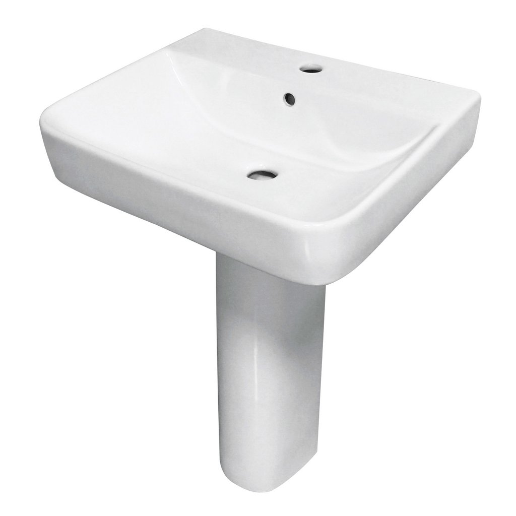 Beddington 47cm x 57cm 1 Tap Hole Ceramic Basin - White