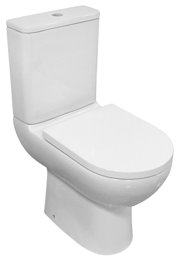 Osterley Comfort Height Close Coupled Eco Vortex WC Pan with Fixings - White