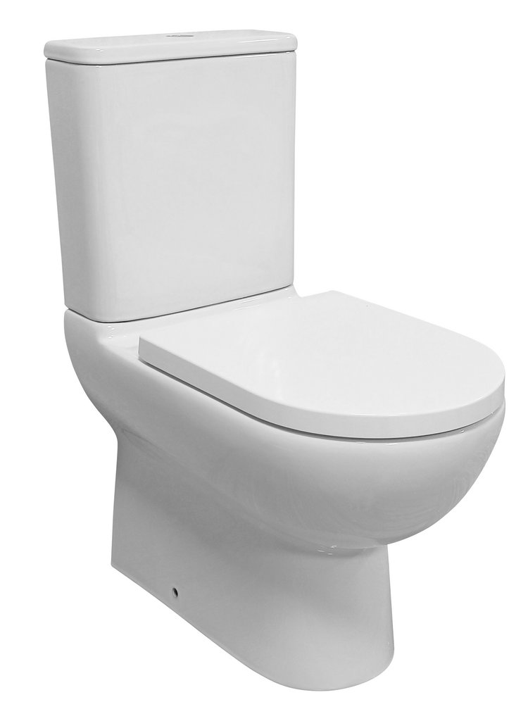 Osterley Comfort Height Back To Wall Eco Vortex WC Pan with Fixings - White