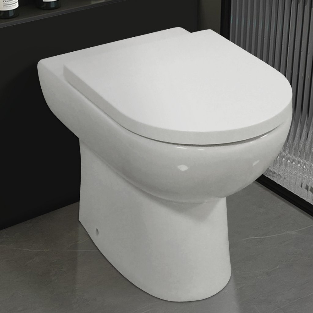 Osterley Comfort Height Back To Wall Eco Vortex WC Pan with Fixings - White