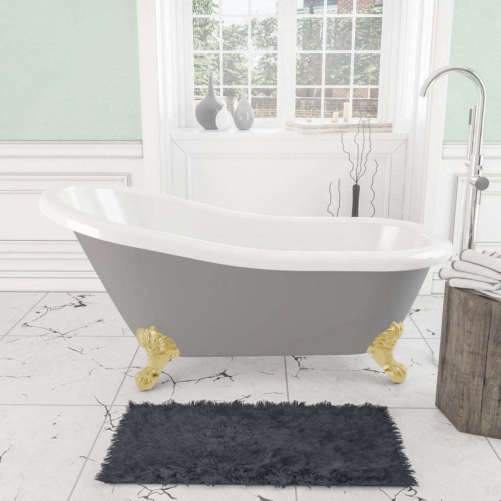 Trowbridge 1560 x 720 x 760mm (410mm Depth) Freestanding Bath - Grey