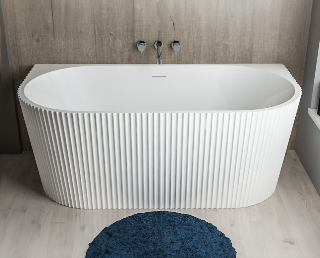 Caversham 1500 x 745 x 580mm (450mm Depth) D Shaped Bath - White