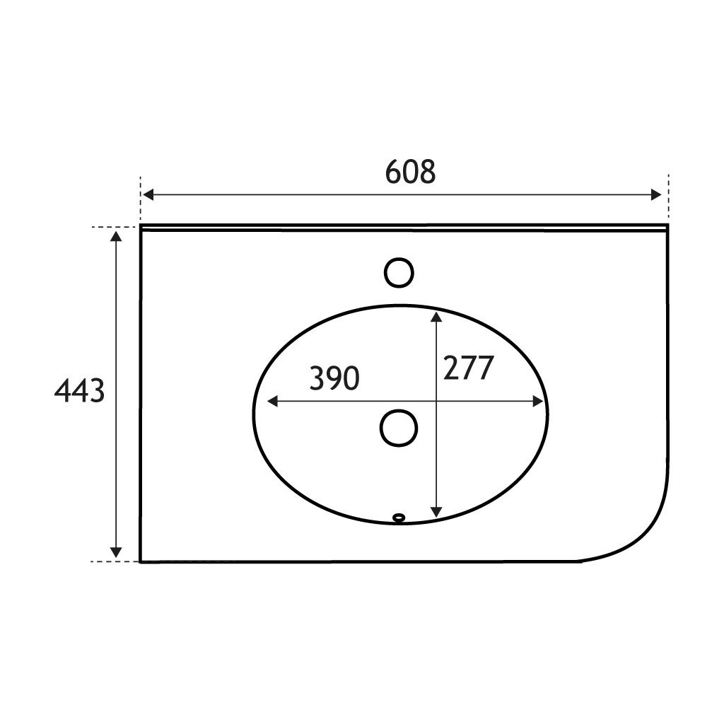 Hardwick Traditional 60cm x 44cm 1 Tap Hole Polymarble Basin - White