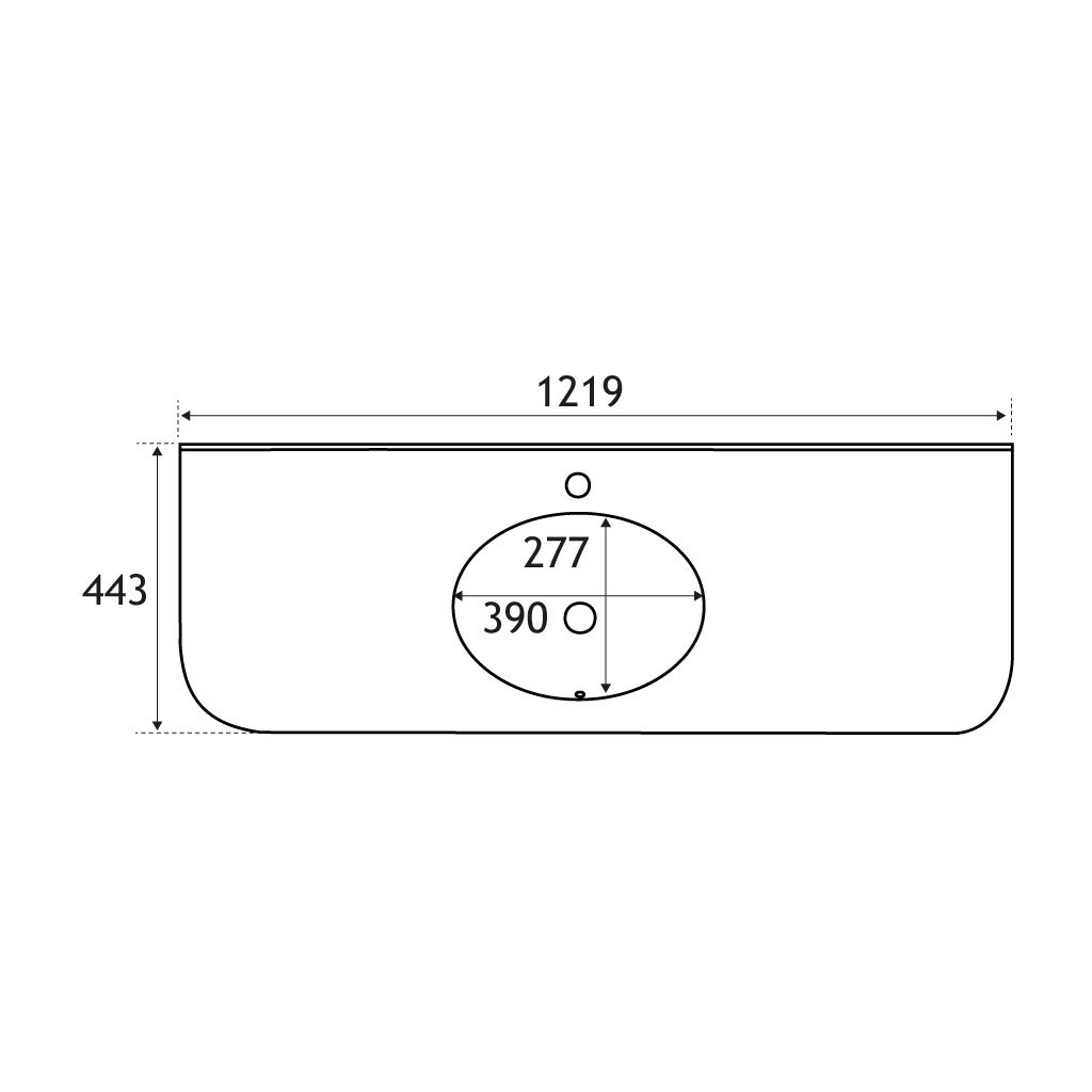 Hardwick Traditional 120cm x 44cm 1 Tap Hole Polymarble Basin - White