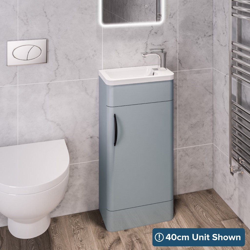 Cavone 50CM 1 Door Basin Vanity Unit - Matt Grey