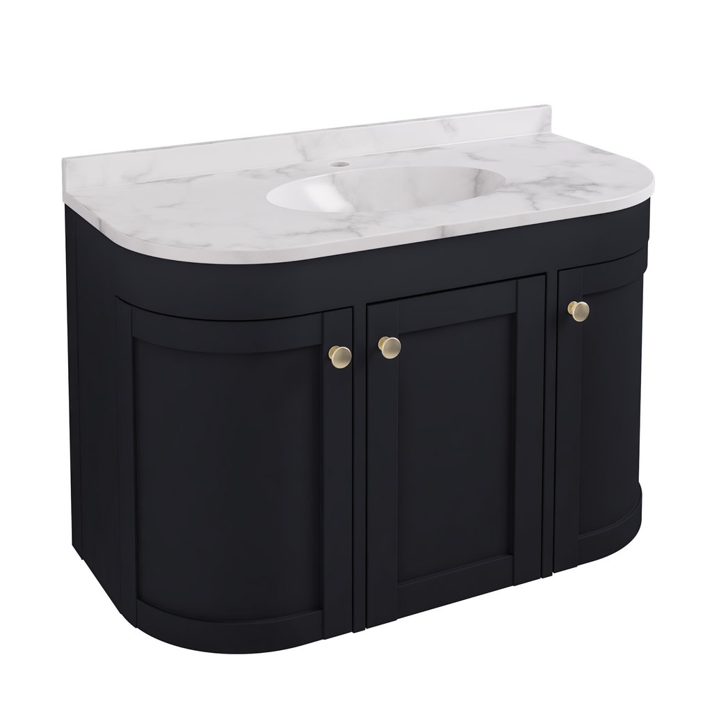 Hardwick 90CM 3 Door Basin Vanity Unit - Anthracite