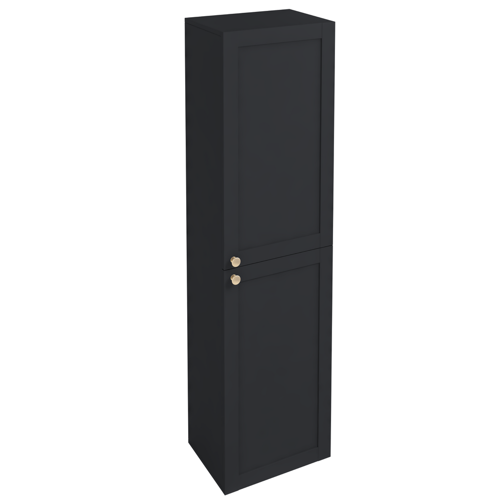 Hardwick 150cm Tall Wall Hung Unit, 2 door - Matt Anthracite