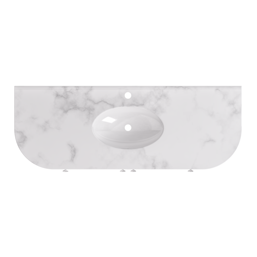 Hardwick Traditional 120cm x 44cm 1 Tap Hole Quartz Basin - White