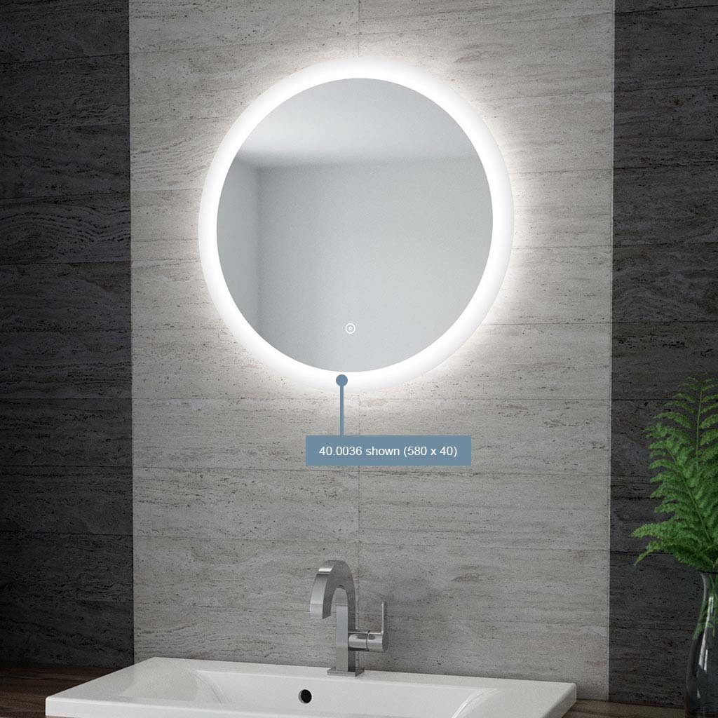 Ellera 620 x 40 Circular LED Mirror