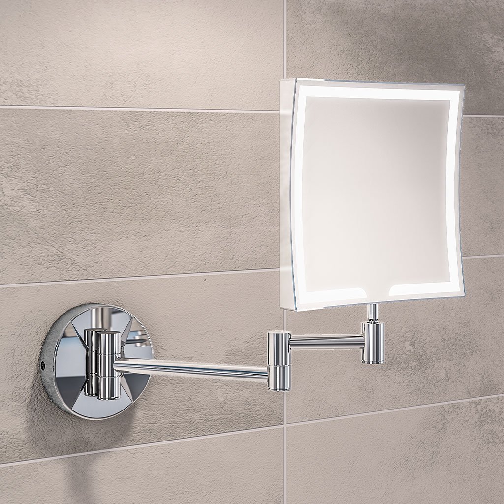 Square LED vanity mirror