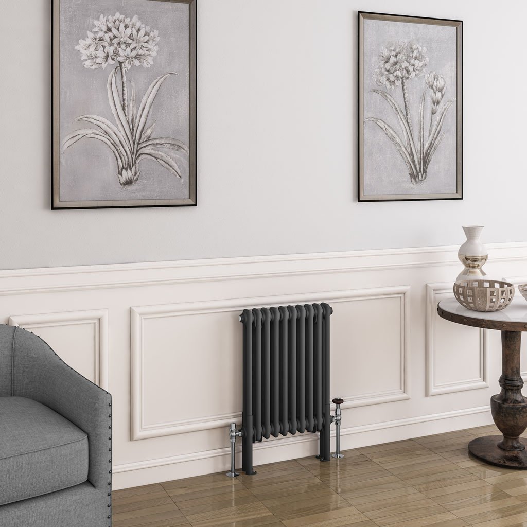 Imperia 2 Column Radiator 600 x 470mm Matt Anthracite