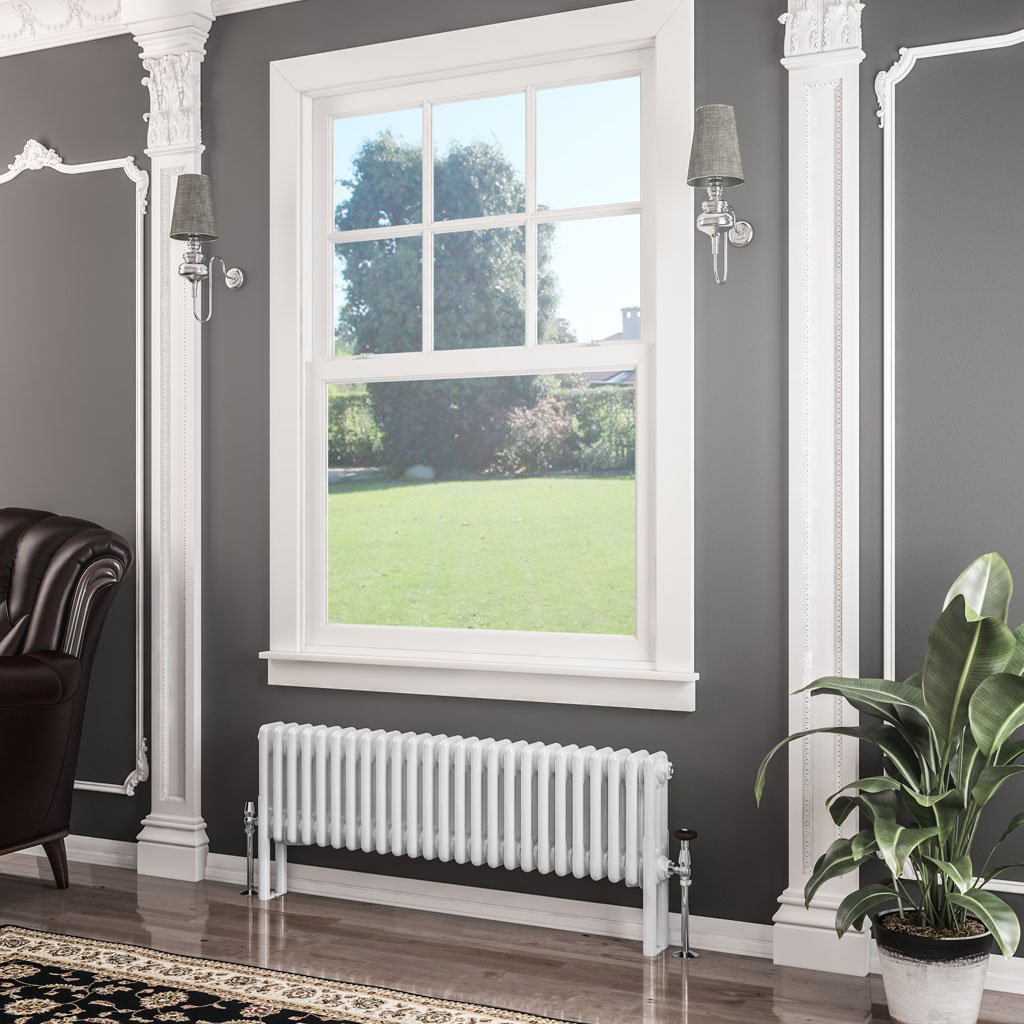 Imperia 3 Column Radiator 300 x 1145mm Gloss White