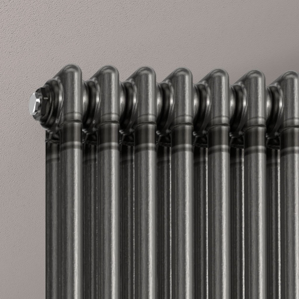 Imperia 2 Column Radiator 600 x 1145mm Bare Metal