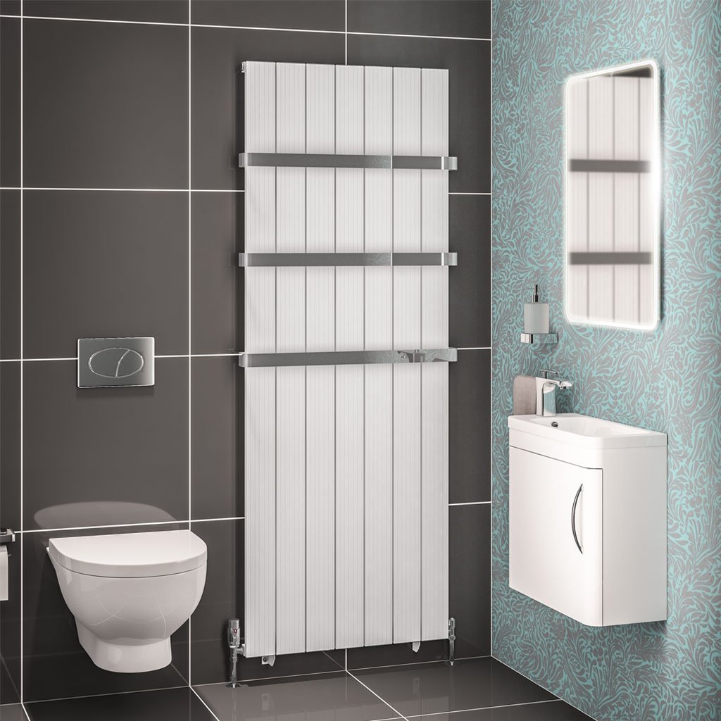 Mersey 1800 x 660 Aluminium Radiator Matt White