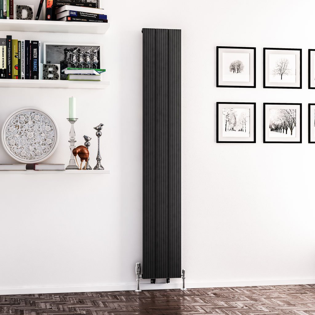 Mersey 1800 x 280 Aluminium Radiator Matt Anthracite