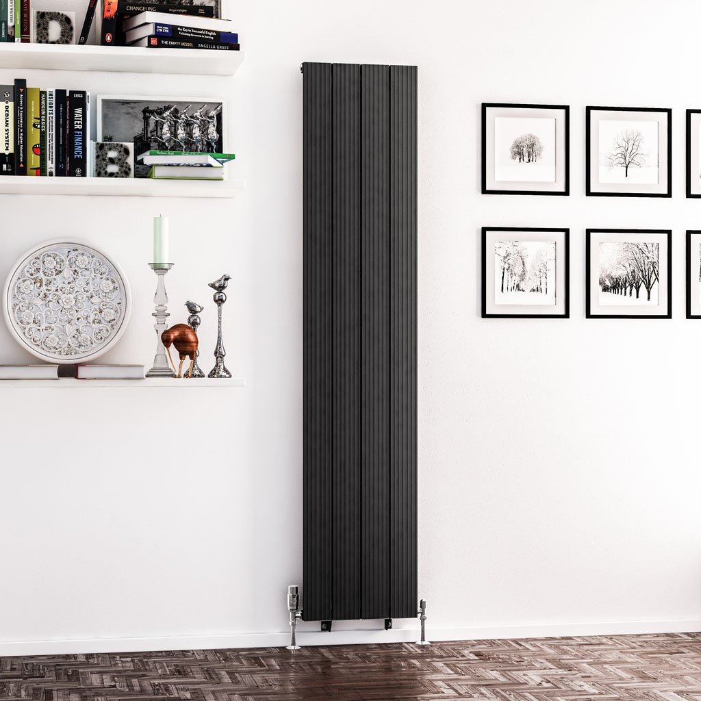 Mersey 1800 x 375 Aluminium Radiator Matt Anthracite