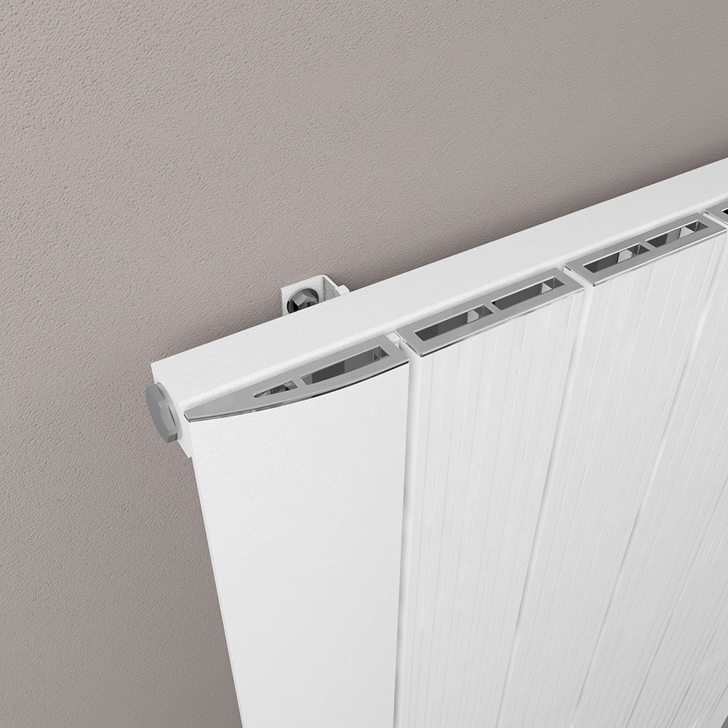 Trent 1800 x 375 Aluminium Radiator Matt White