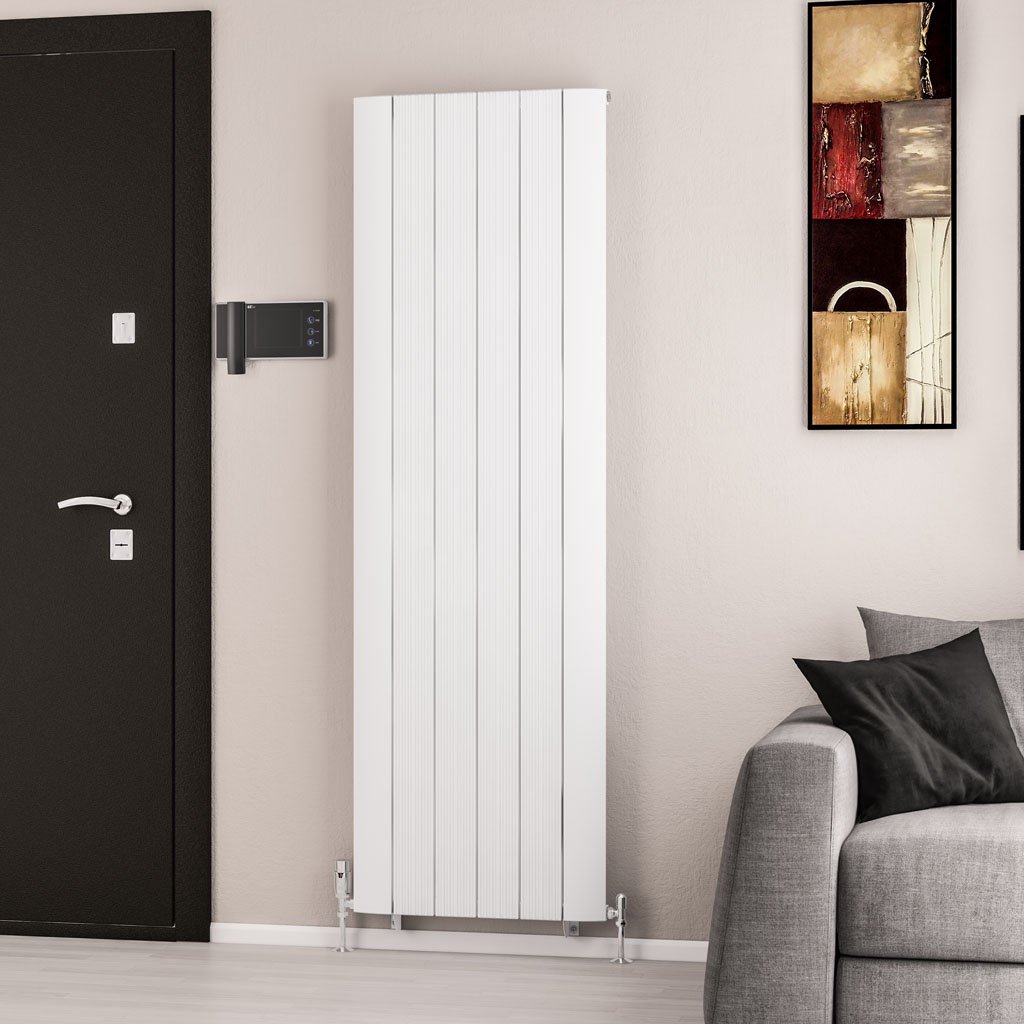 Trent 1800 x 565 Aluminium Radiator Matt White