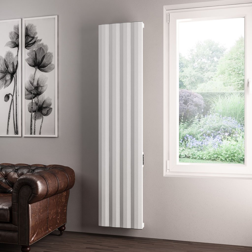 Derwent 1800 x 404 Dry Element Aluminium Radiator Matt White