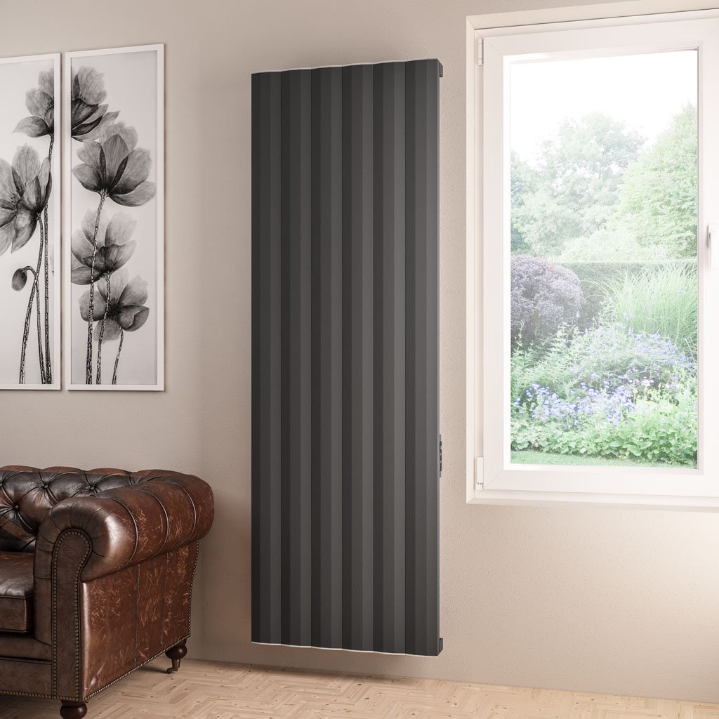 Derwent 1800 x 604 Dry Element Aluminium Radiator Matt Anthracite