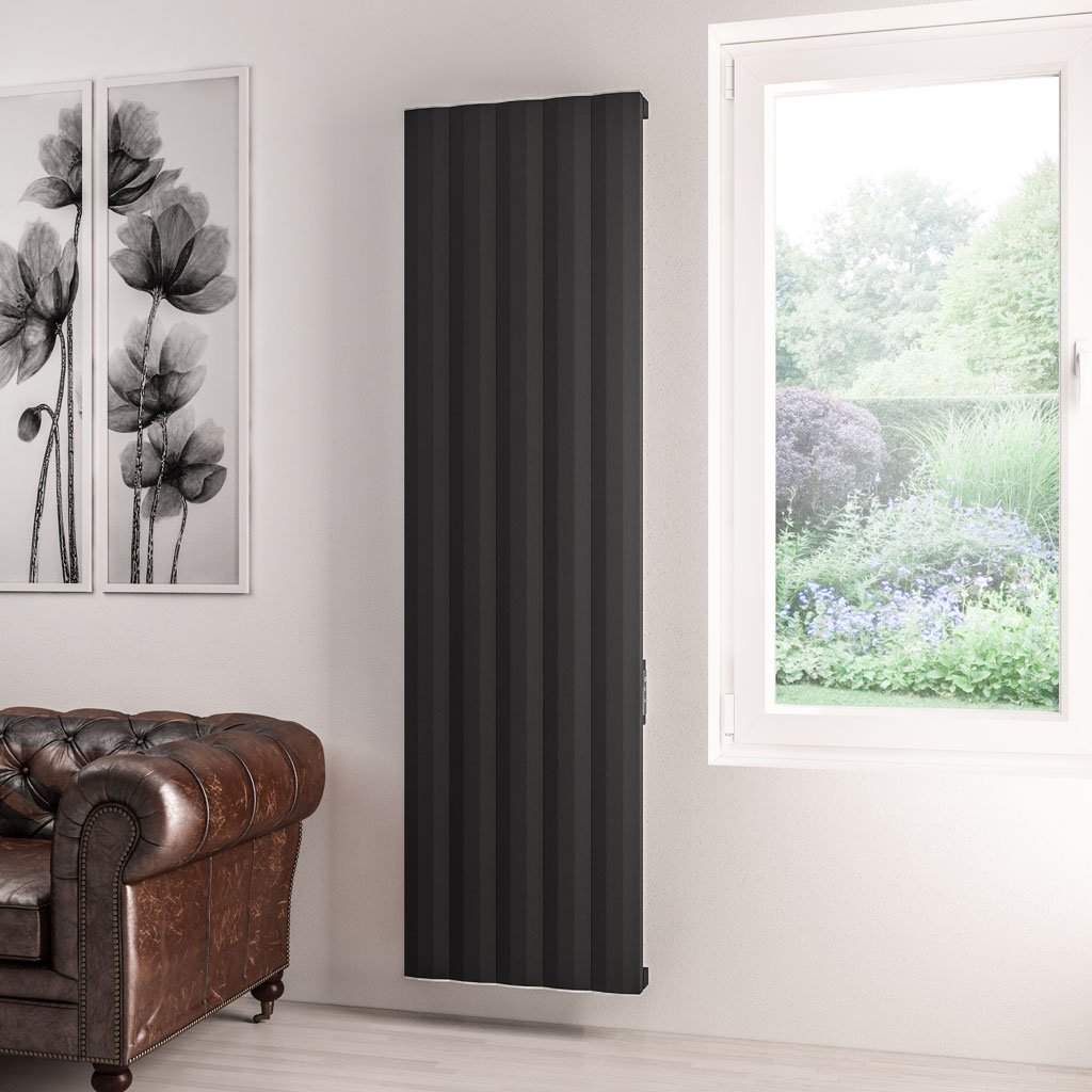 Derwent 1800 x 504 Dry Element Aluminium Radiator Matt Black