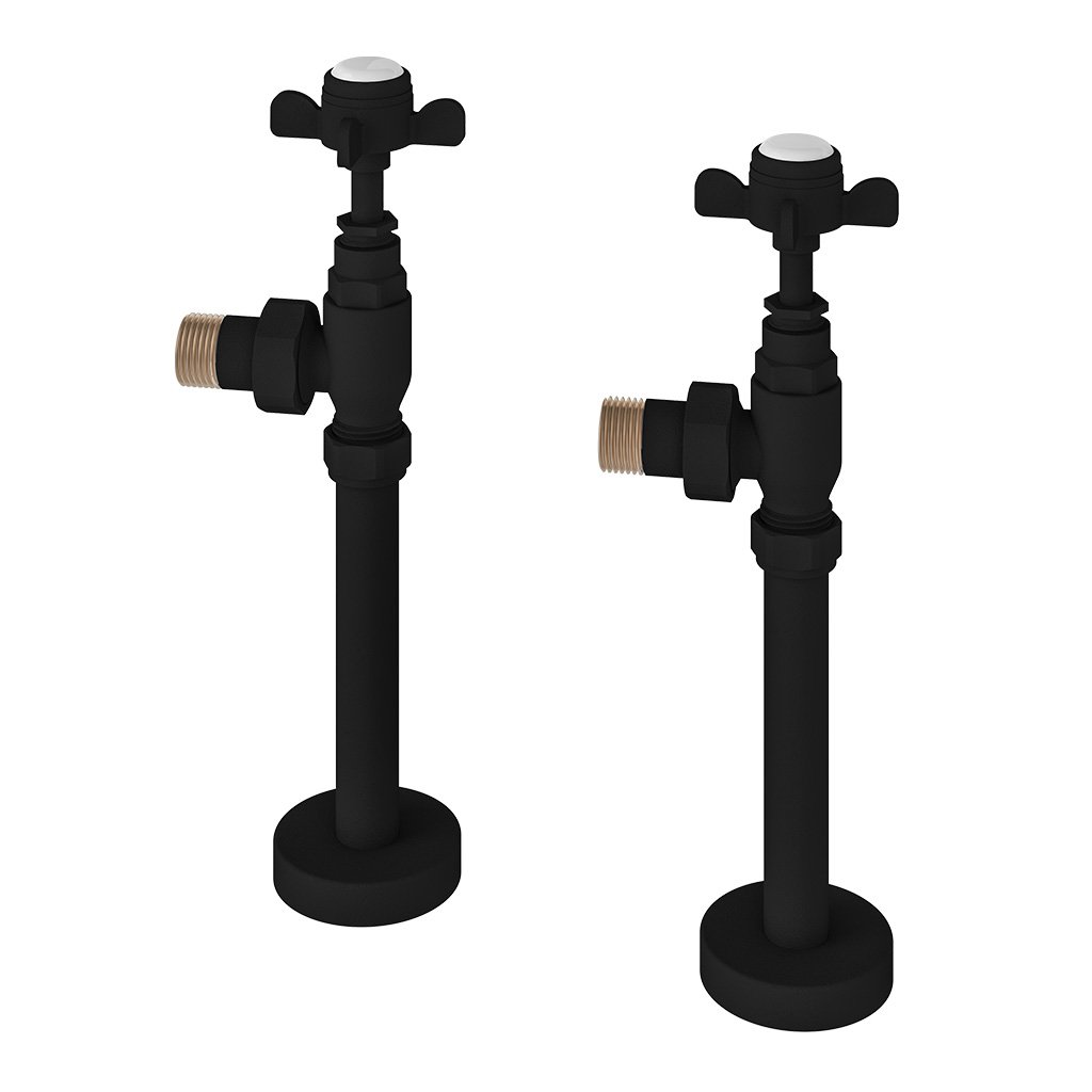 Pair of Traditional Rad Valves + Tails Matt Black