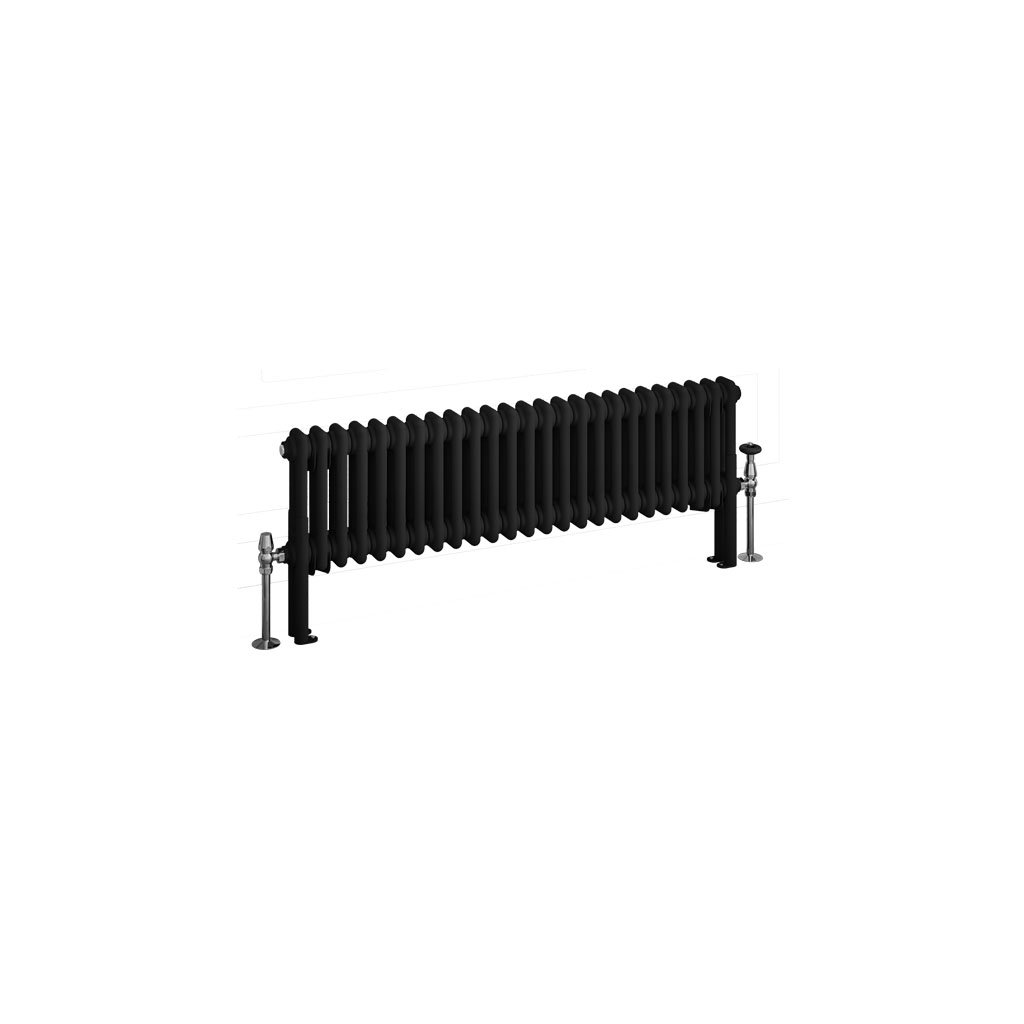 Imperia 2 Column Radiator 300 x 1145mm Matt Black