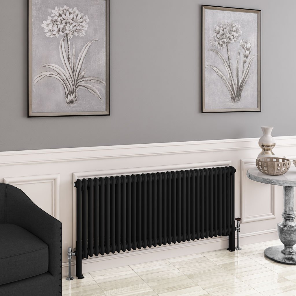 Imperia 2 Column Radiator 600 x 1460mm Matt Black