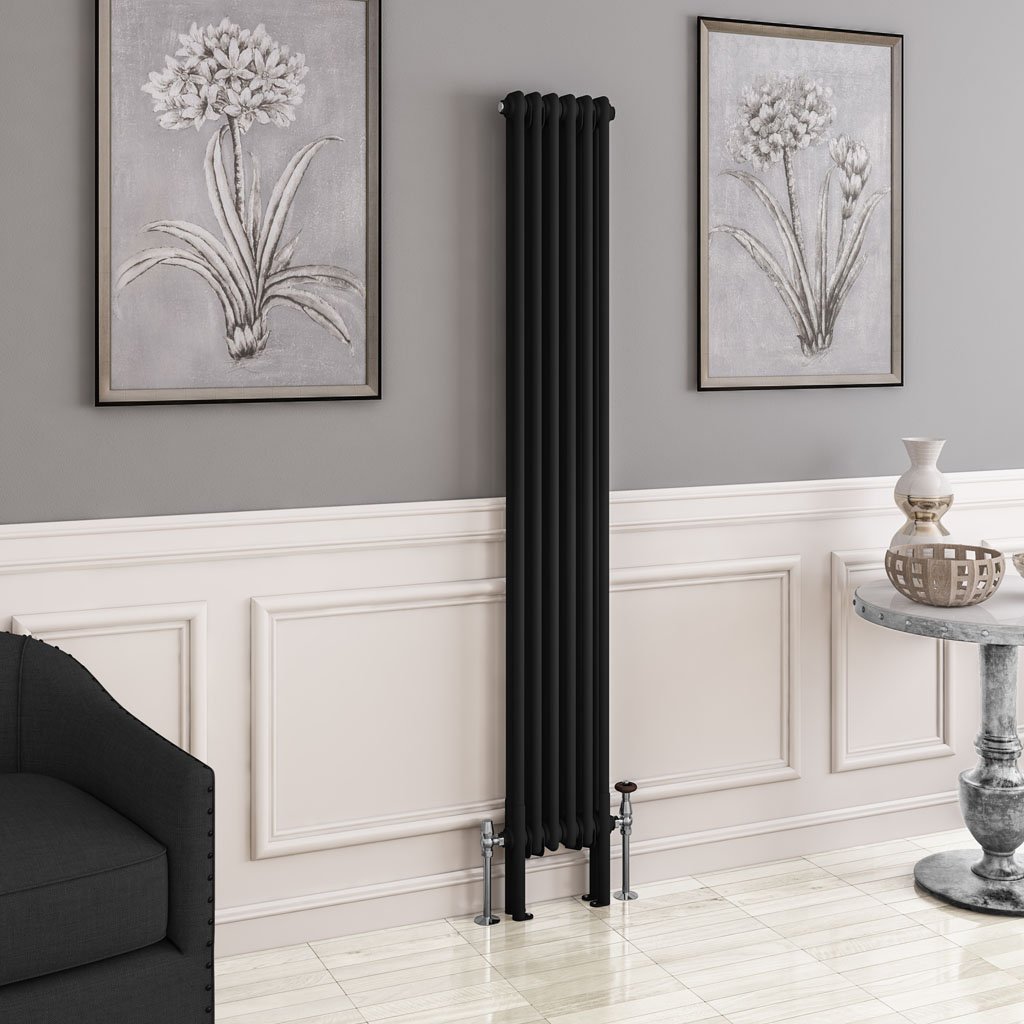 Imperia 2 Column Radiator 1800 x 290mm Matt Black