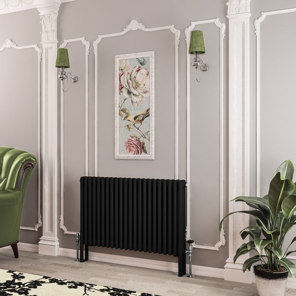 Imperia 3 Column Radiator 600 x 1010mm Matt Black