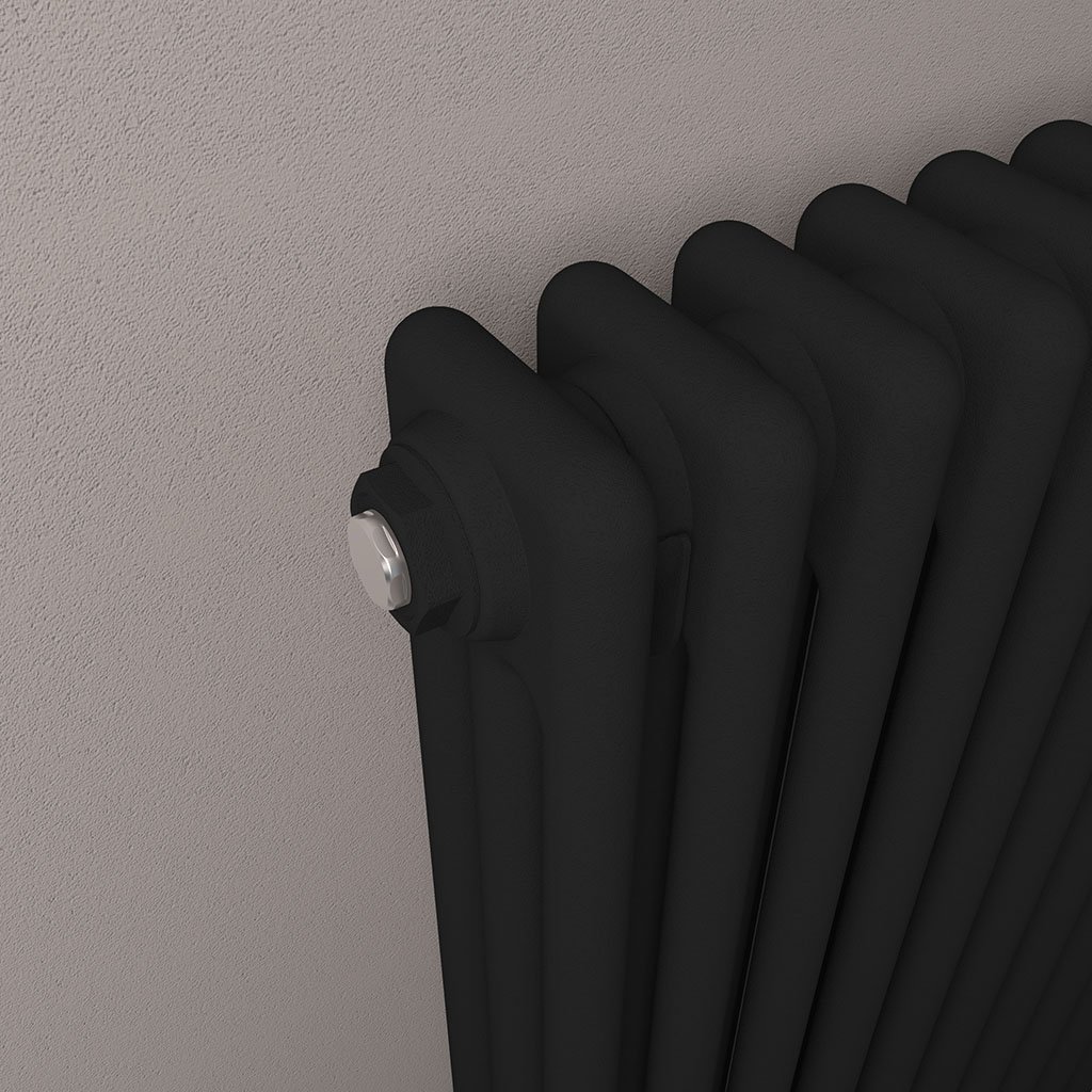 Imperia 3 Column Radiator 600 x 1145mm Matt Black