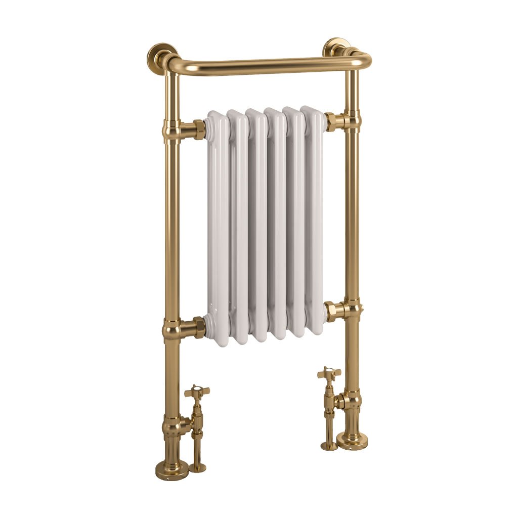 Isbourne 940 x 507 Brushed Brass / Gloss White